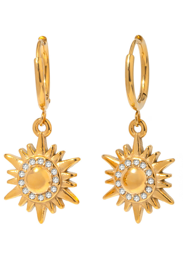 Jieding Europe and the United States with full diamonds, titanium steel earrings, non-fading earrings, light luxury, high-end earrings, stainless steel jewelry, cross-border