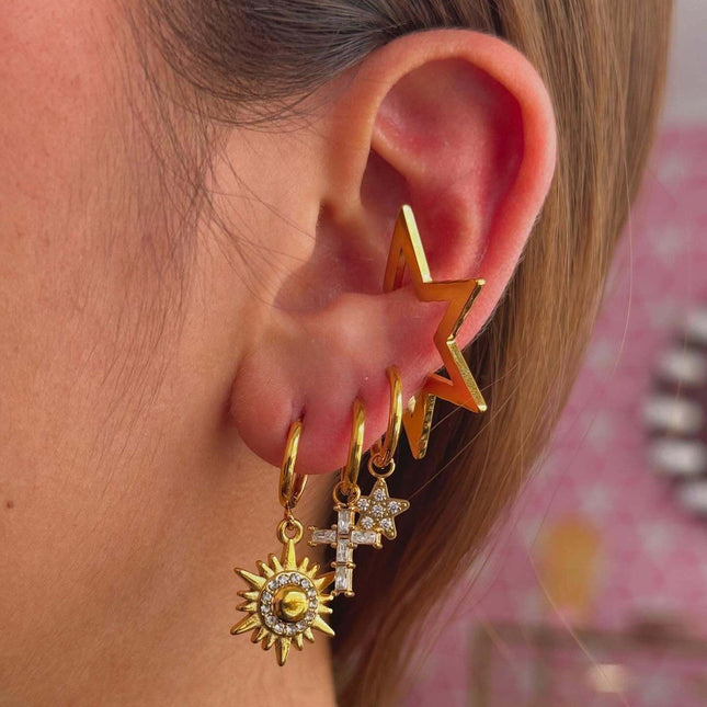 Jieding Europe and the United States with full diamonds, titanium steel earrings, non-fading earrings, light luxury, high-end earrings, stainless steel jewelry, cross-border