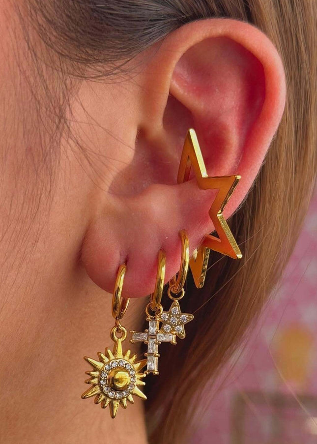 Jieding Europe and the United States with full diamonds, titanium steel earrings, non-fading earrings, light luxury, high-end earrings, stainless steel jewelry, cross-border