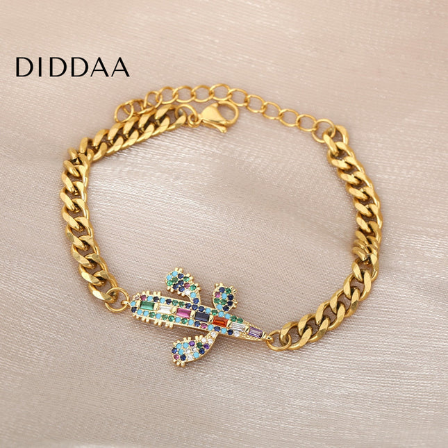 Souffle Bracelet | Gold Zirconia Spaceship Bracelet - Gold - Bracelets