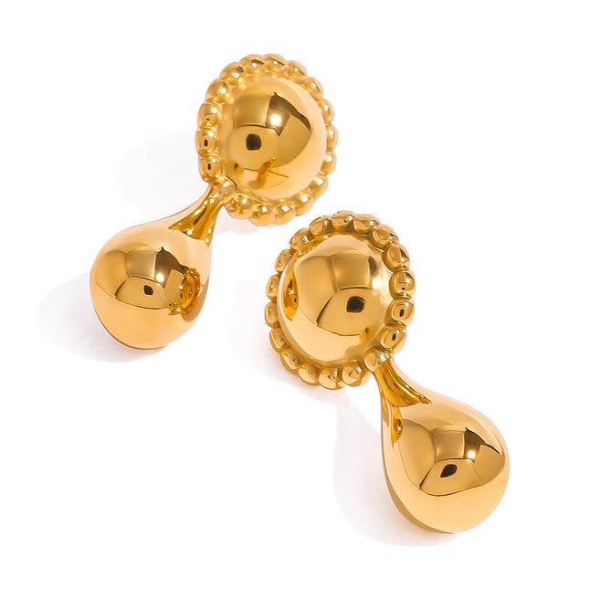 Jieding European and American stainless steel drop earrings high-quality geometric earrings titanium steel earrings cross-border jewelry