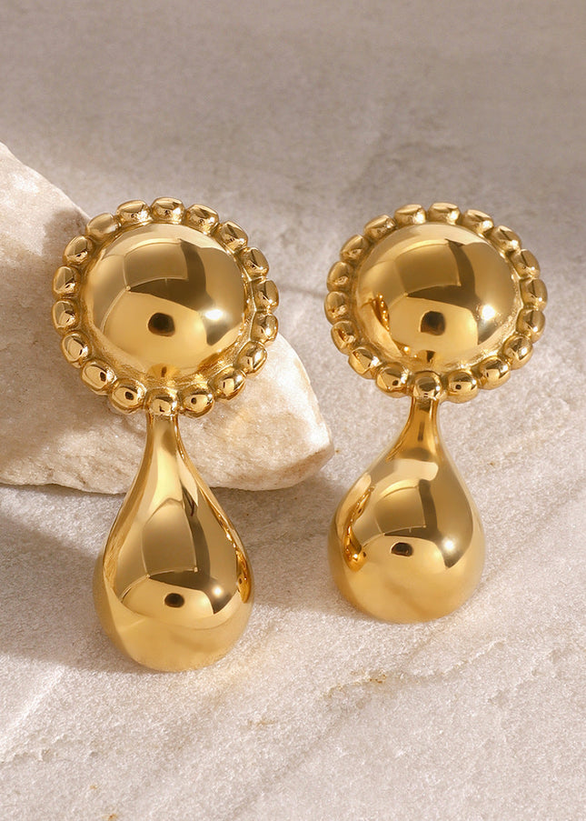 Jieding European and American stainless steel drop earrings high-quality geometric earrings titanium steel earrings cross-border jewelry