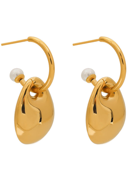 Jieding European and American titanium steel earrings, light luxury, high-end earrings, stainless steel earrings, non-fading, 18k gold jewelry cross-border