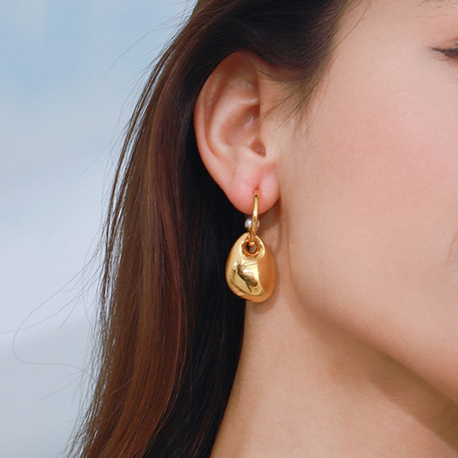 Jieding European and American titanium steel earrings, light luxury, high-end earrings, stainless steel earrings, non-fading, 18k gold jewelry cross-border