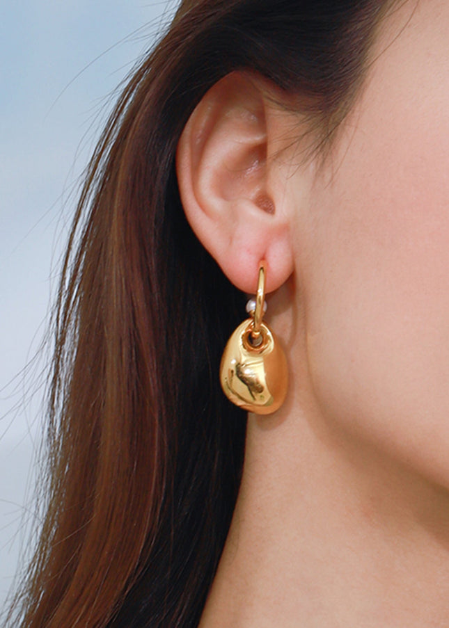 Jieding European and American titanium steel earrings, light luxury, high-end earrings, stainless steel earrings, non-fading, 18k gold jewelry cross-border