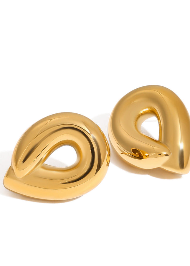 Jieding European and American stainless steel stud earrings earrings design sense niche earrings titanium steel jewelry cross-border earrings vacation