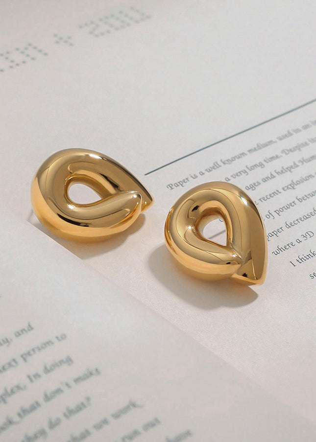 Jieding European and American stainless steel stud earrings earrings design sense niche earrings titanium steel jewelry cross-border earrings vacation