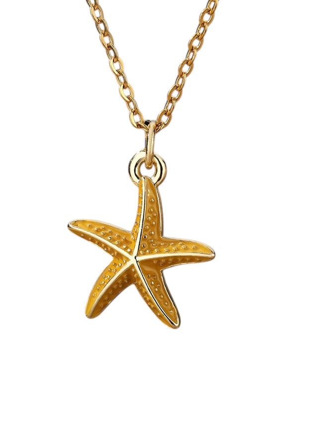 Starfish Pendant Necklace | Gold Starfish Animal Chain