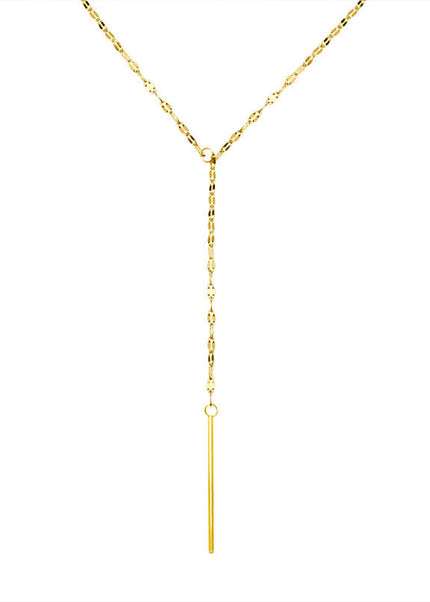Marka: French Y-shaped necklace, short necklace with tassels, collarbone necklace, titanium steel, 18k gold, P529