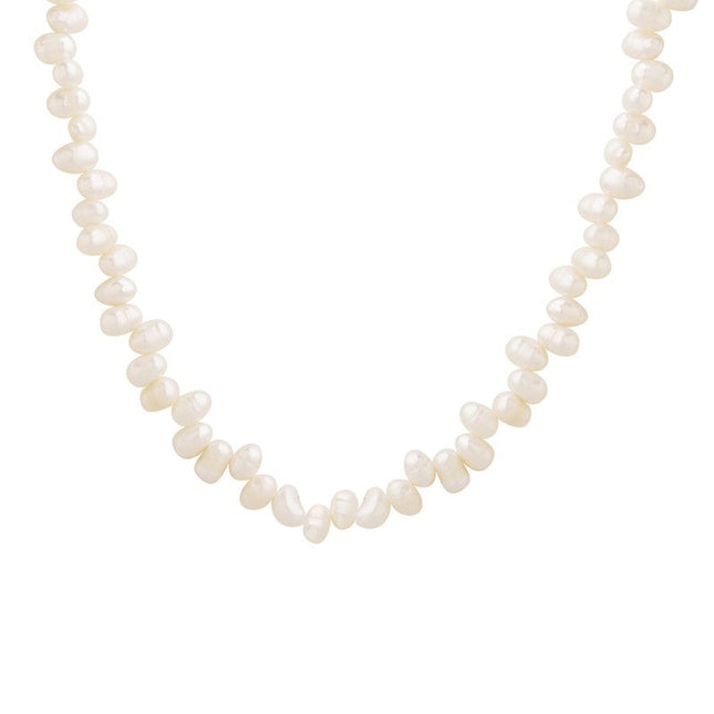 Mystery French Baroque Natural Freshwater Cultured Pearl Necklace Women's Handmade Beaded Light Luxury Necklace Factory Direct