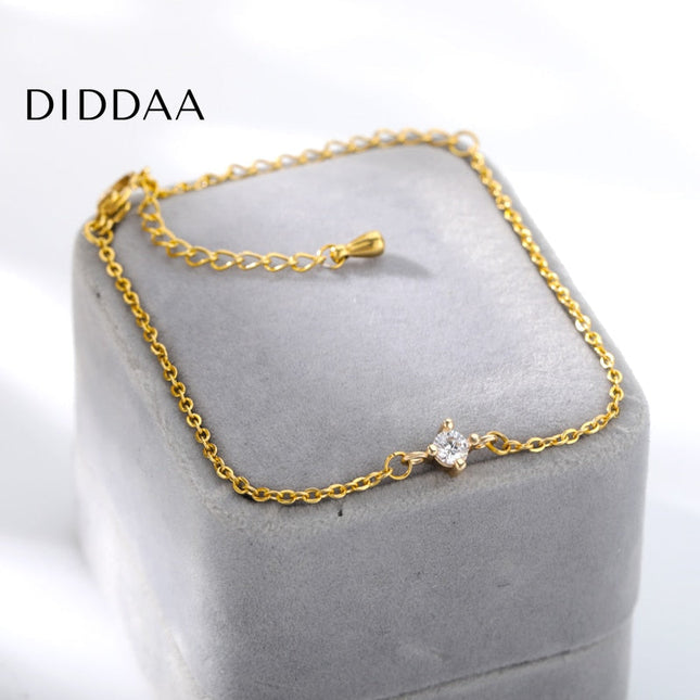 Temone Bracelet | Gold Silver Rose Zirconia Small Stone Bracelet - Bracelets