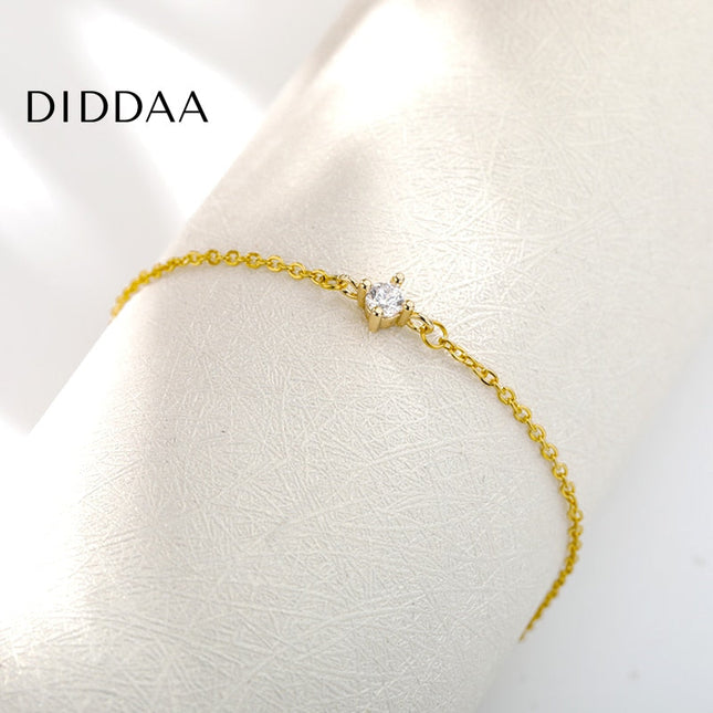 Temone Bracelet | Gold Silver Rose Zirconia Small Stone Bracelet - Bracelets