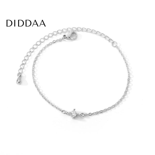 Temone Bracelet | Gold Silver Rose Zirconia Small Stone Bracelet - Silver - Bracelets