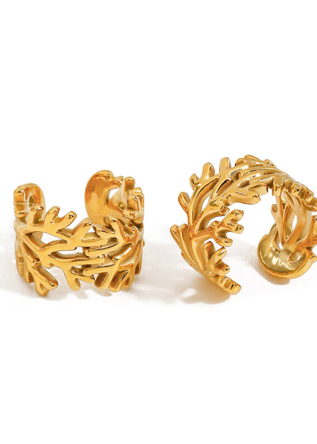 Jieding European and American stainless steel ear bone clip no piercing, niche high-end earrings, titanium steel jewelry, cross-border earrings