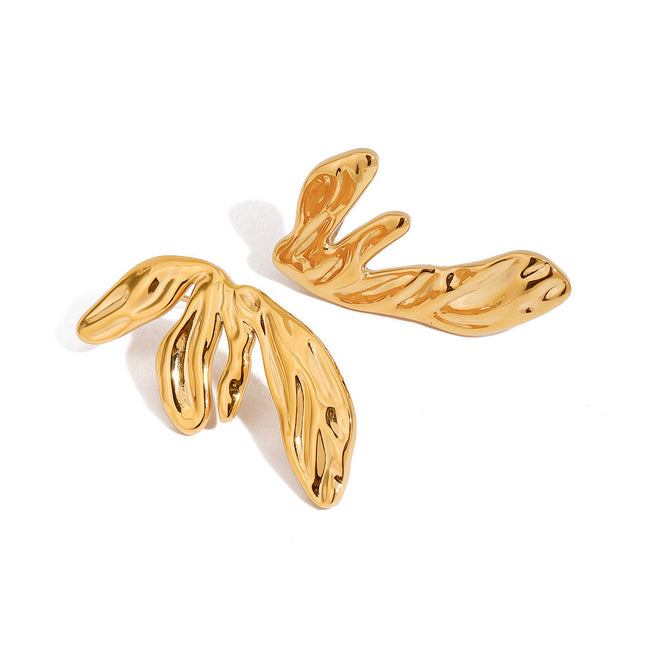 Jieding European and American stainless steel stud earrings niche design earrings women's high-end earrings do not fade titanium steel jewelry cross-border