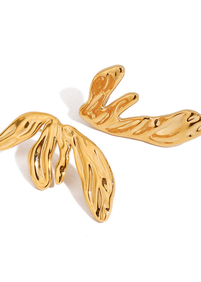 Jieding European and American stainless steel stud earrings niche design earrings women's high-end earrings do not fade titanium steel jewelry cross-border