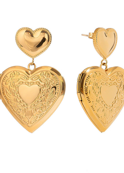 Jieding European and American titanium steel stud earrings light luxury high-end earrings earrings do not fade ear jewelry stainless steel cross-border