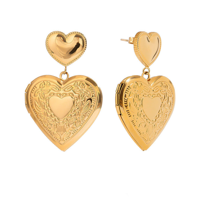 Jieding European and American titanium steel stud earrings light luxury high-end earrings earrings do not fade ear jewelry stainless steel cross-border