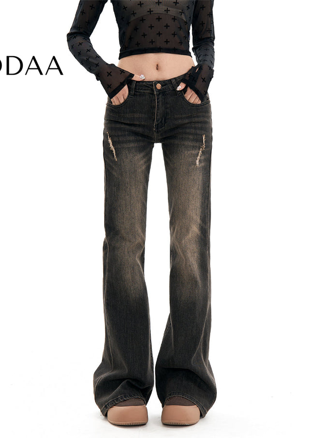 Tide Draped Low-Rise Skinny Jeans for Women - XS / Black - Women’s Jeans