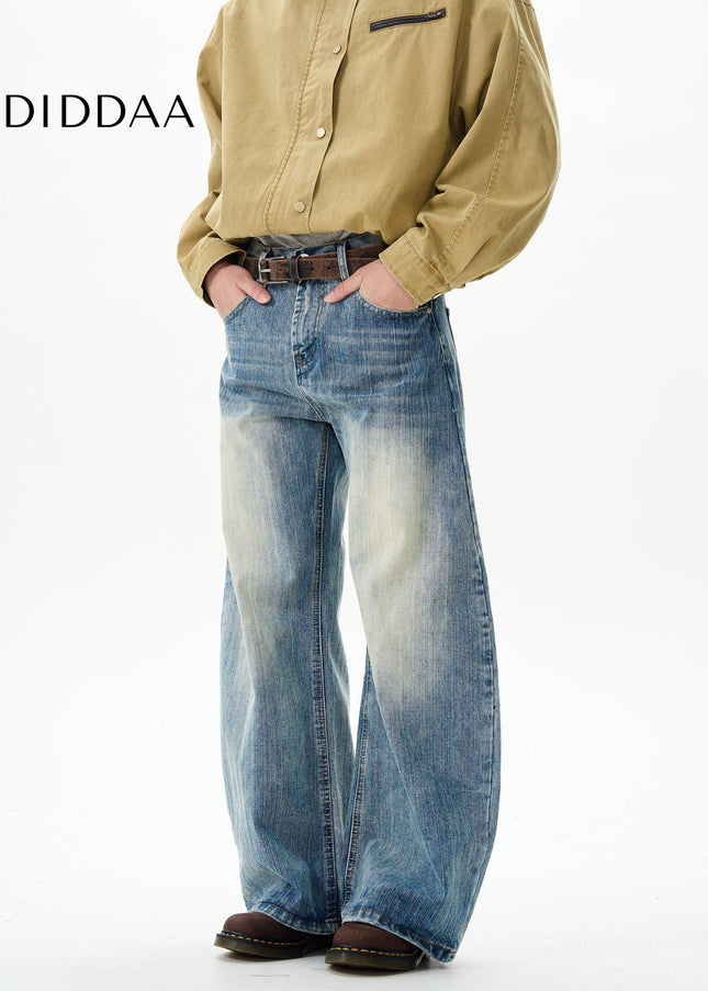 Tide Loose Fit American Retro Slub Jeans - Women’s Jeans