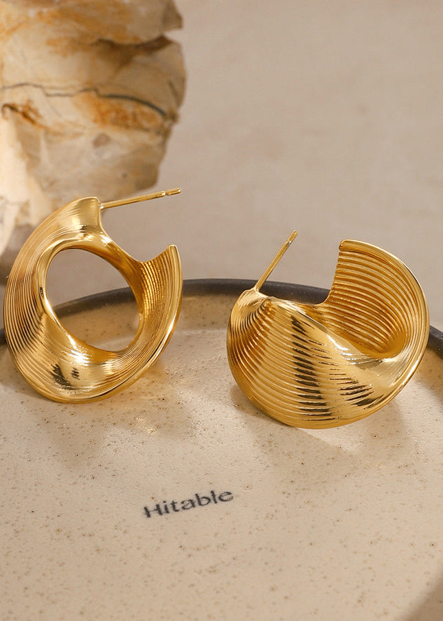 Jieding European and American stainless steel earrings high-end ins stud earrings retro earrings European and American cross-border jewelry titanium steel earrings