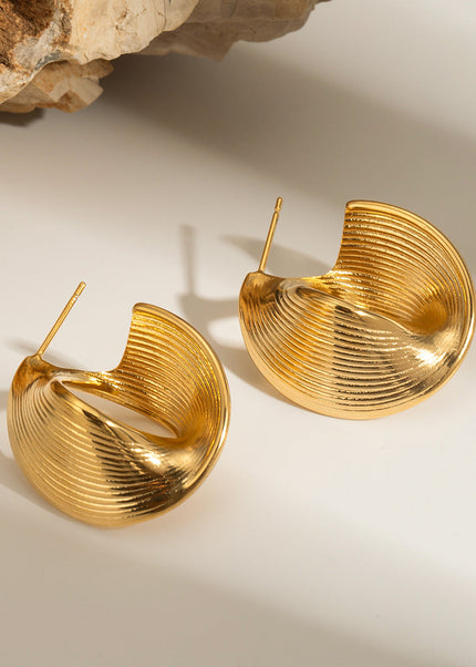 Jieding European and American stainless steel earrings high-end ins stud earrings retro earrings European and American cross-border jewelry titanium steel earrings