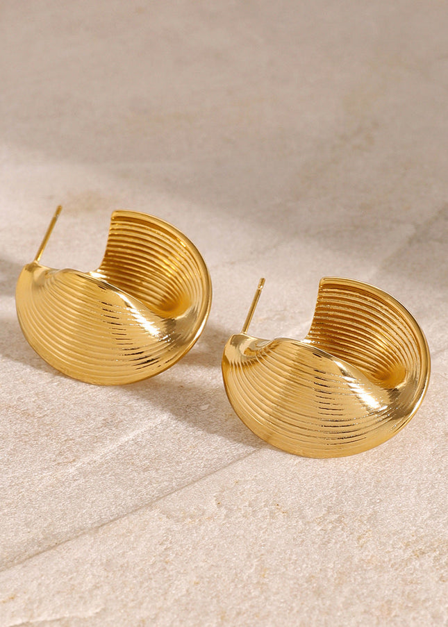 Jieding European and American stainless steel earrings high-end ins stud earrings retro earrings European and American cross-border jewelry titanium steel earrings