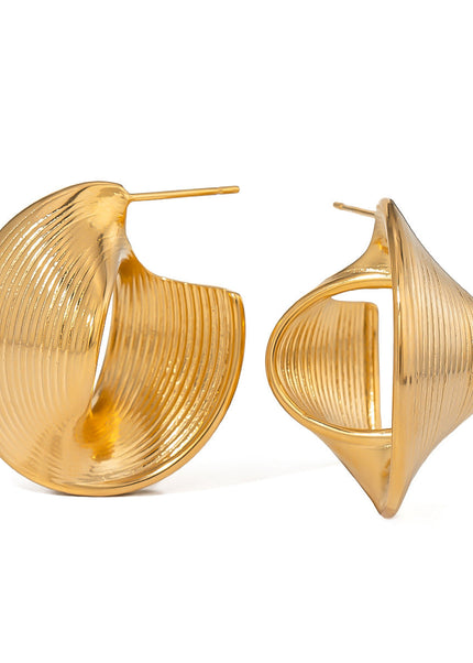 Jieding European and American stainless steel earrings high-end ins stud earrings retro earrings European and American cross-border jewelry titanium steel earrings