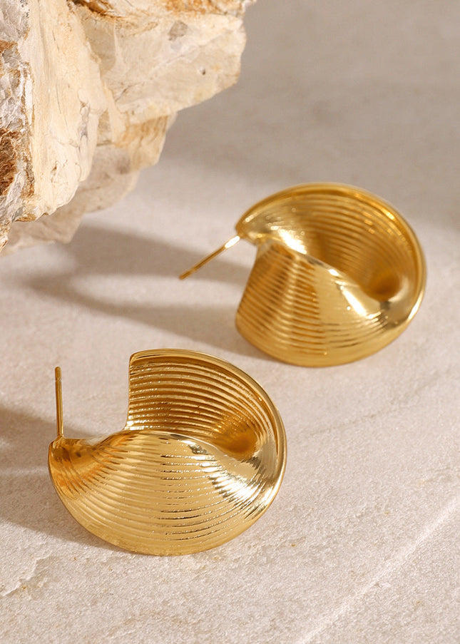 Jieding European and American stainless steel earrings high-end ins stud earrings retro earrings European and American cross-border jewelry titanium steel earrings