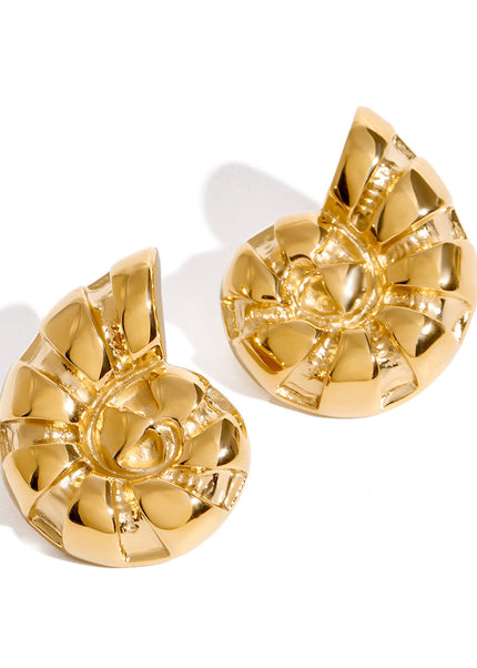 Jieding Europe and America 18k stainless steel marine stud earrings luxury ins earrings titanium steel earrings cross-border earrings