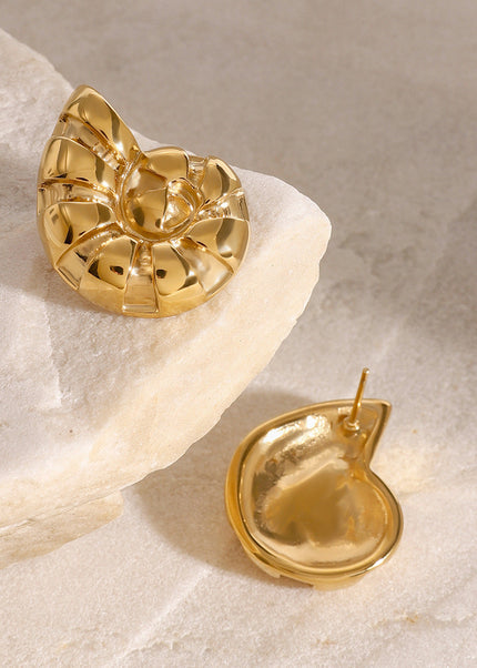 Jieding Europe and America 18k stainless steel marine stud earrings luxury ins earrings titanium steel earrings cross-border earrings