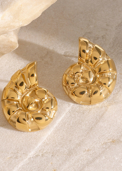 Jieding Europe and America 18k stainless steel marine stud earrings luxury ins earrings titanium steel earrings cross-border earrings