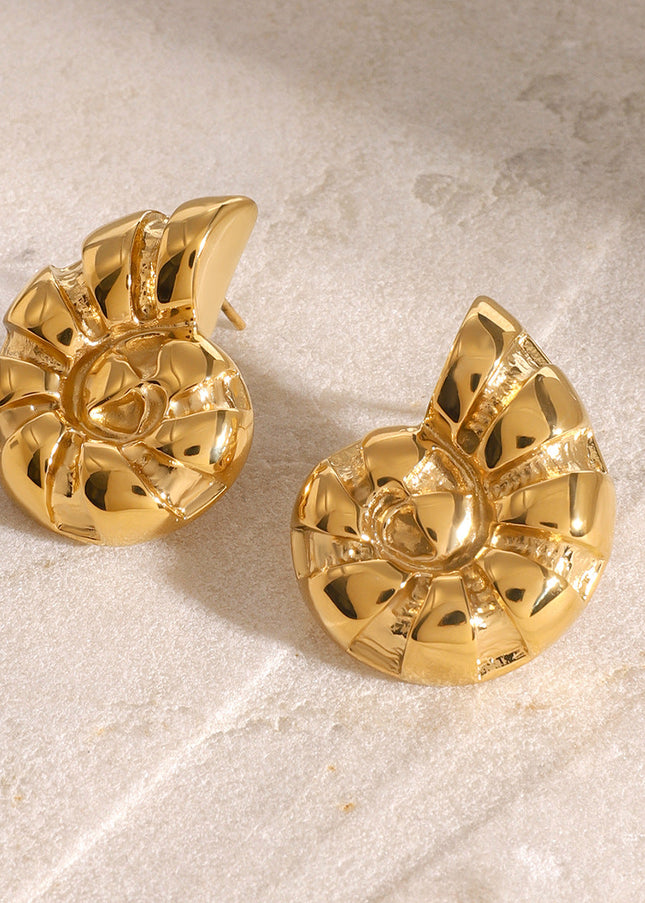 Jieding Europe and America 18k stainless steel marine stud earrings luxury ins earrings titanium steel earrings cross-border earrings