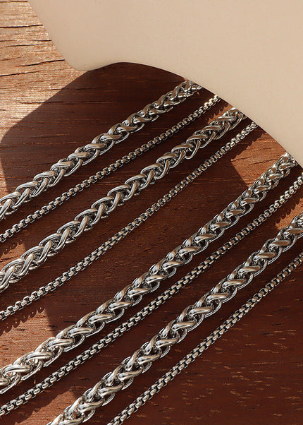 Personality fashion versatile couple keel chain accessories ins fashion trend geometric double layer bracelet manufacturers wholesale