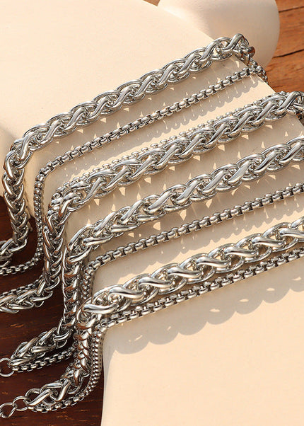 Personality fashion versatile couple keel chain accessories ins fashion trend geometric double layer bracelet manufacturers wholesale