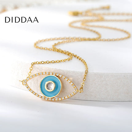 Turkese Pendant Necklace | Gold Evil Eye Chain - Necklaces