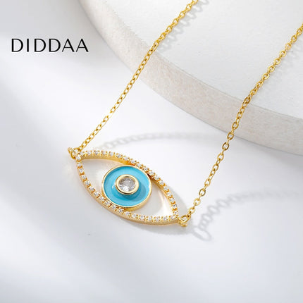 Turkese Pendant Necklace | Gold Evil Eye Chain - Necklaces