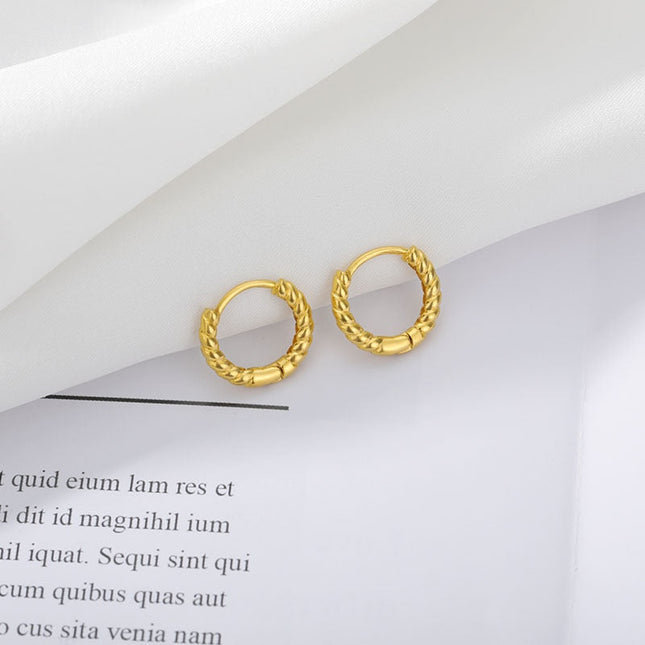 Unique Earrings | Gold Simple Cute Hoop Earrings - Gold - Earrings