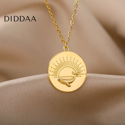 Valorent Pendant Necklace | Large Gold Sun Chain - Gold - Necklaces