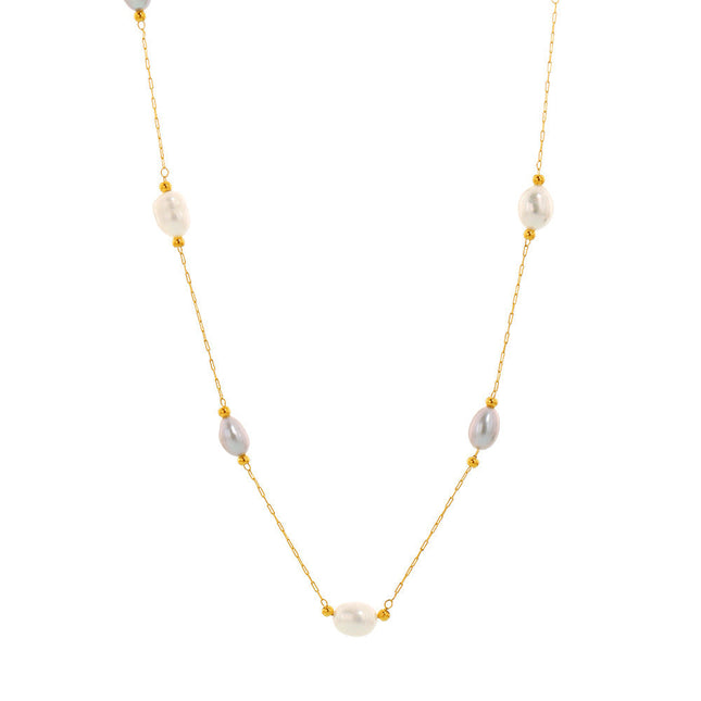 Mystery freshwater farming selection pearl necklace cross-border women's delicate clavicle chain niche necklace princess accessories women