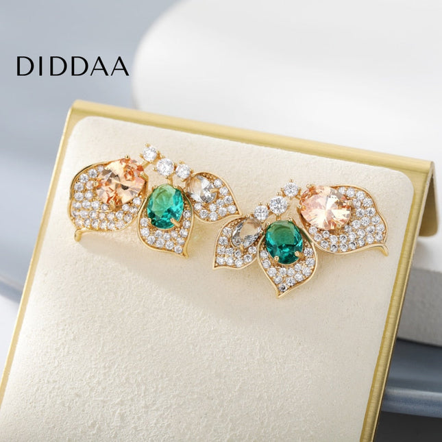 Vendre Earrings | Gold Minimal Green Stone Stud Earrings - Earrings