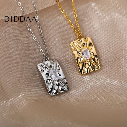 Vienna Pendant Necklace | Gold Shimmering Zirconia Chain - Silver - Necklaces