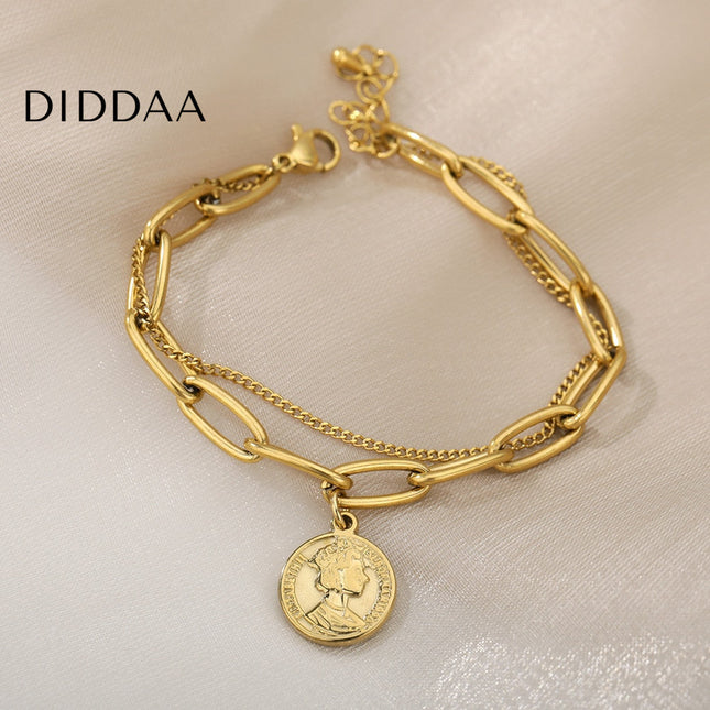 Vient Bracelet | Gold Coin Bracelet - Gold - Bracelets