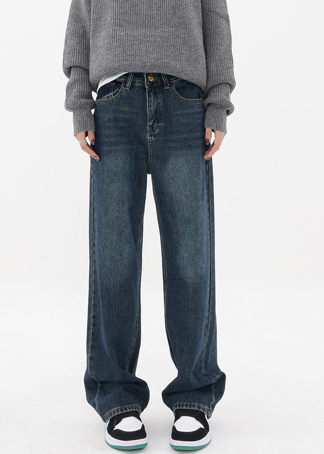 Vintage Blue High Waist Fleece Jeans for Women - Women’s Jeans