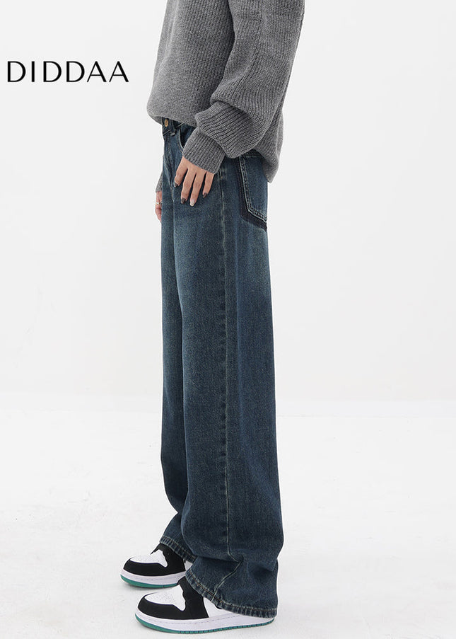 Vintage Blue High Waist Fleece Jeans for Women - Women’s Jeans