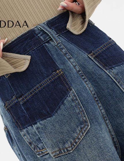 Vintage Blue High Waist Loose Straight Jeans Women - S / Dark Blue - Women’s Jeans