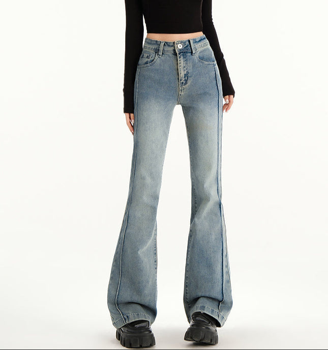 Vintage Blue High-Waisted Bootcut Jeans Women’s Spring 2025 - Women’s Jeans