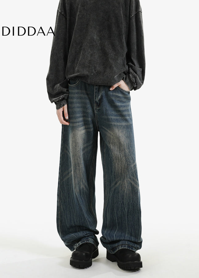 Vintage Washed Loose Fit Jeans for Men and Women - Men’s Jeans