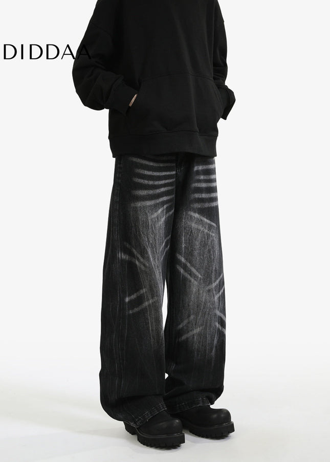 Vintage Washed Loose Fit Jeans for Men and Women - Men’s Jeans