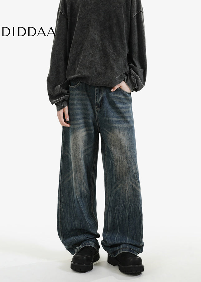 Vintage Washed Loose Fit Jeans for Men and Women - Men’s Jeans